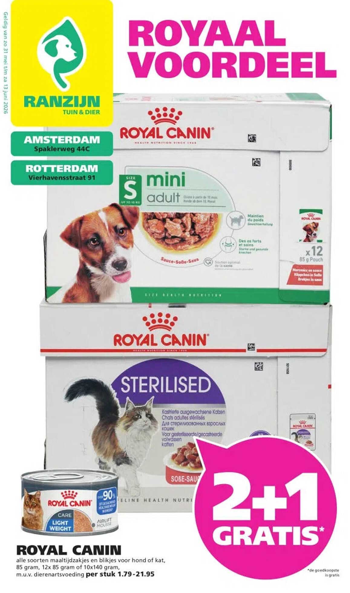 ROYAL CANIN 2+1 GRATIS