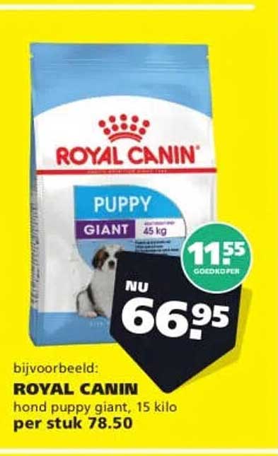 ROYAL CANIN hond puppy giant, 15 kilo per stuk 78.50