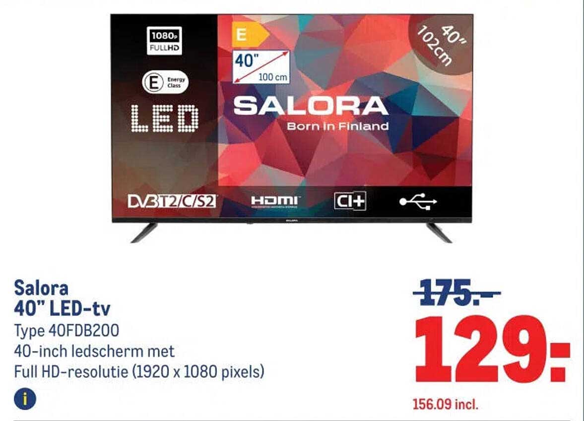 Salora 40" LED-tv Type 40FDB200