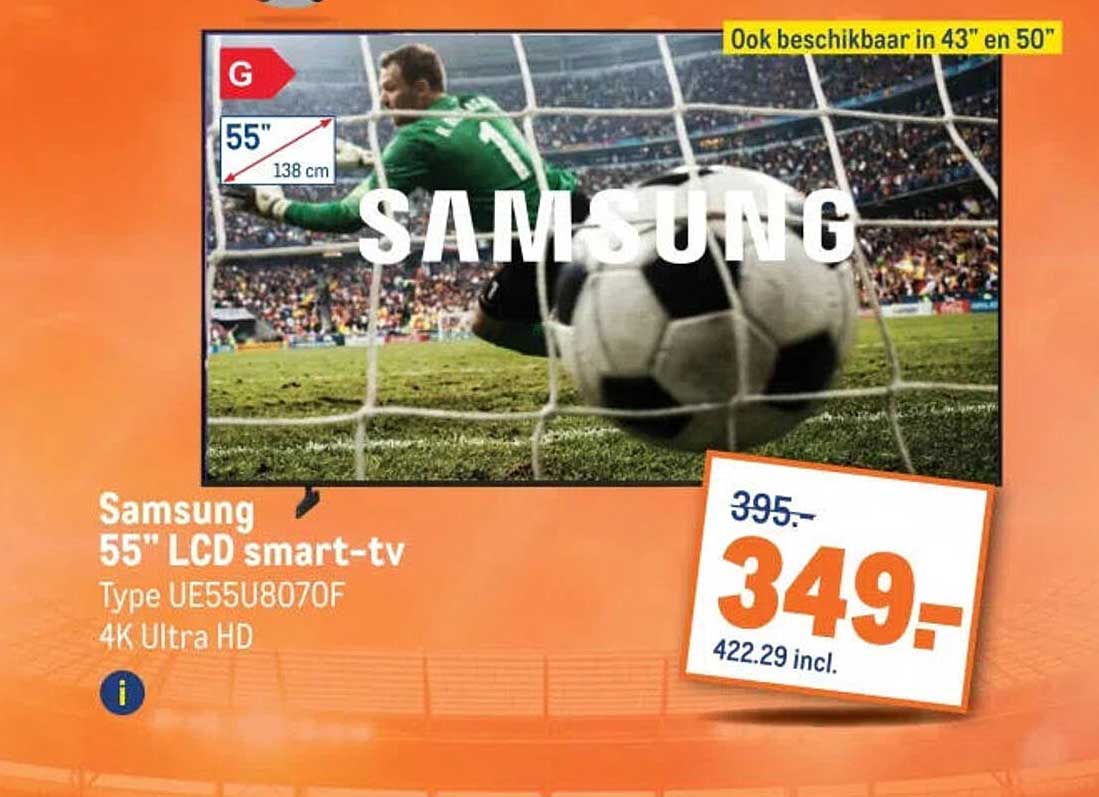 Samsung 55" LCD smart-tv Type UE55U8070F 4K Ultra HD
