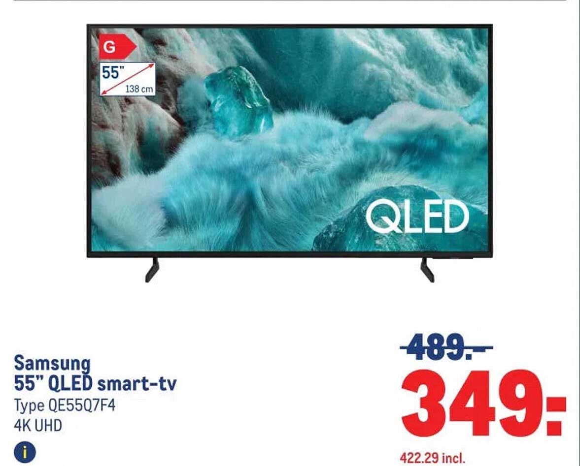 Samsung 55" QLED smart-tv Type QE55QF4 4K UHD