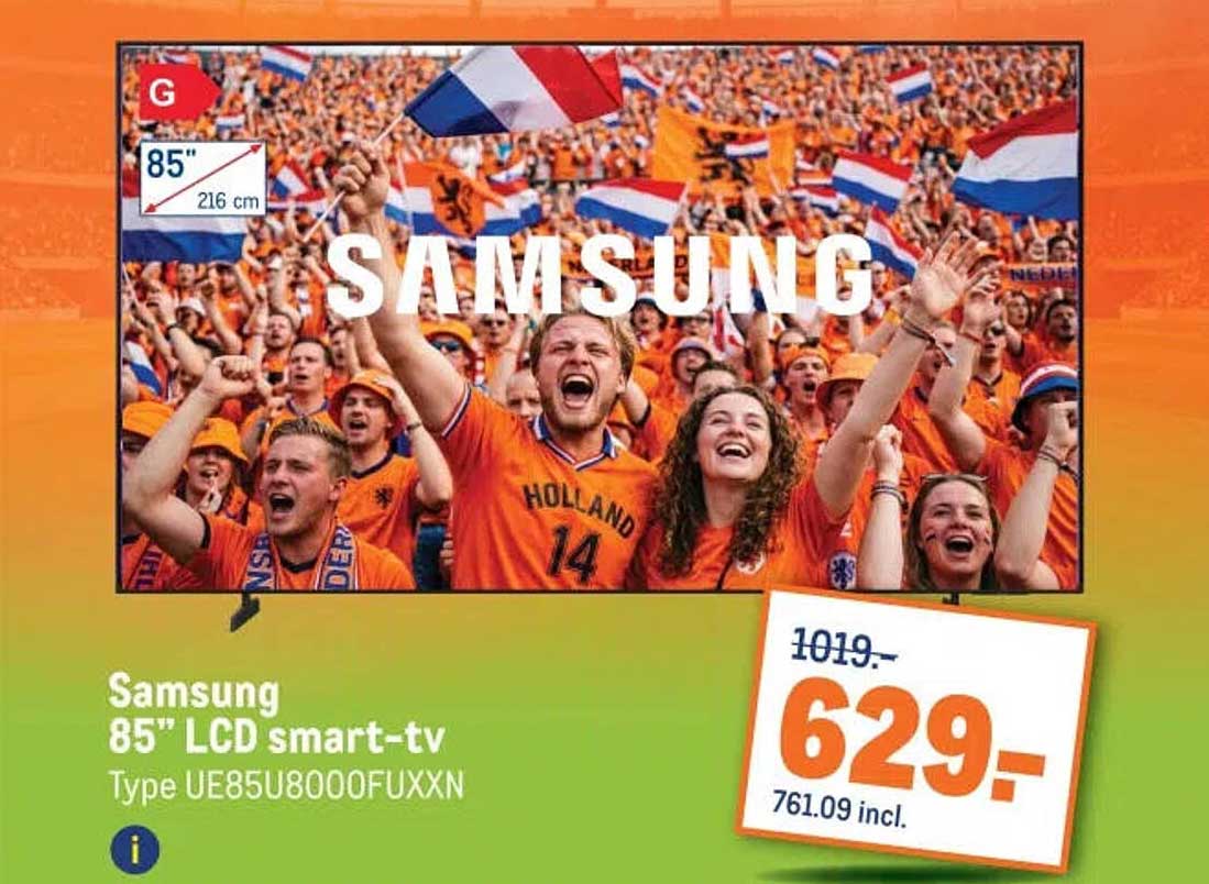 Samsung 85" LCD smart-tv Type UE85U8000FUXXN