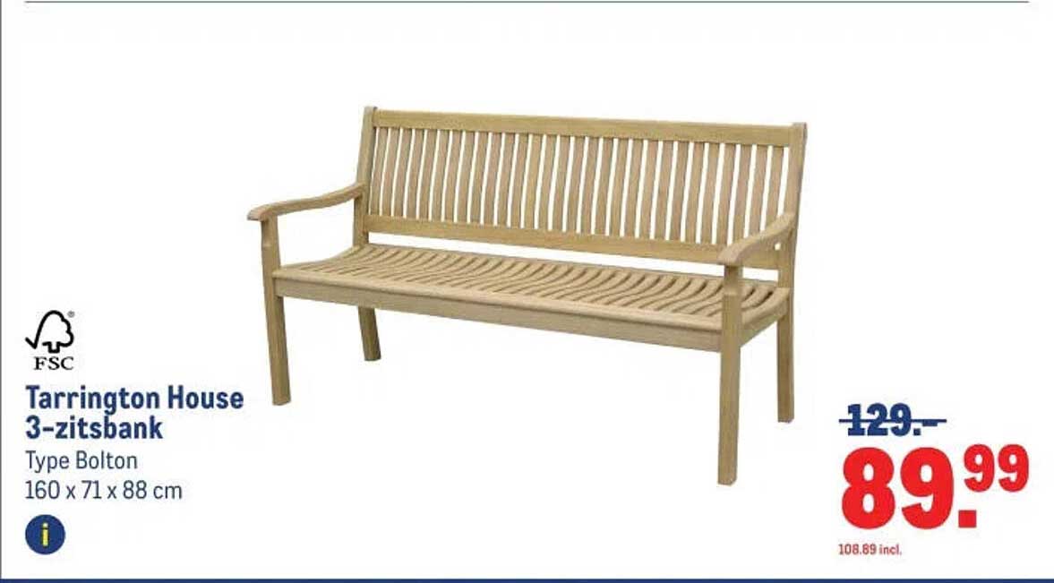 Tarrington House 3-zitsbank Type Bolton 160 x 71 x 88 cm
