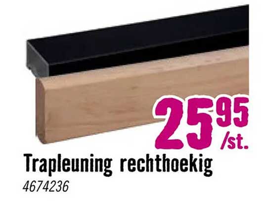 Trapleuning rechthoekig