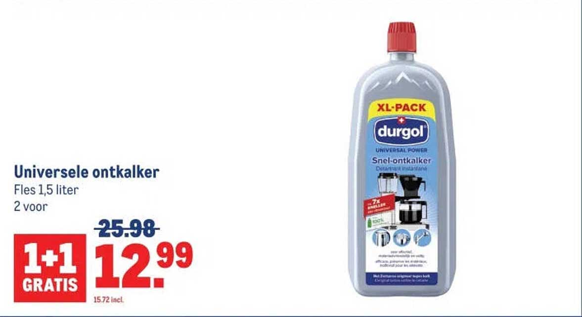 Universele ontkalker 1+1 GRATIS