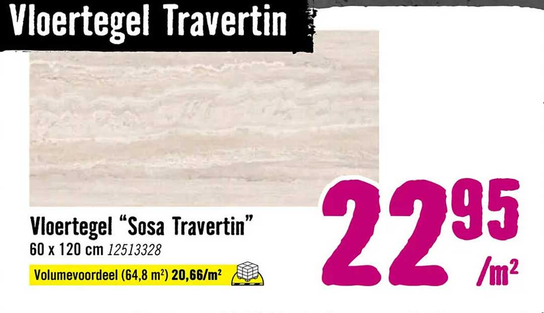 Vloertegel “Sosa Travertin”