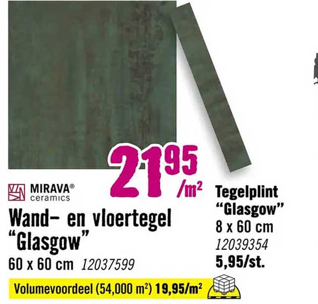 Wand- en vloertegel “Glasgow”