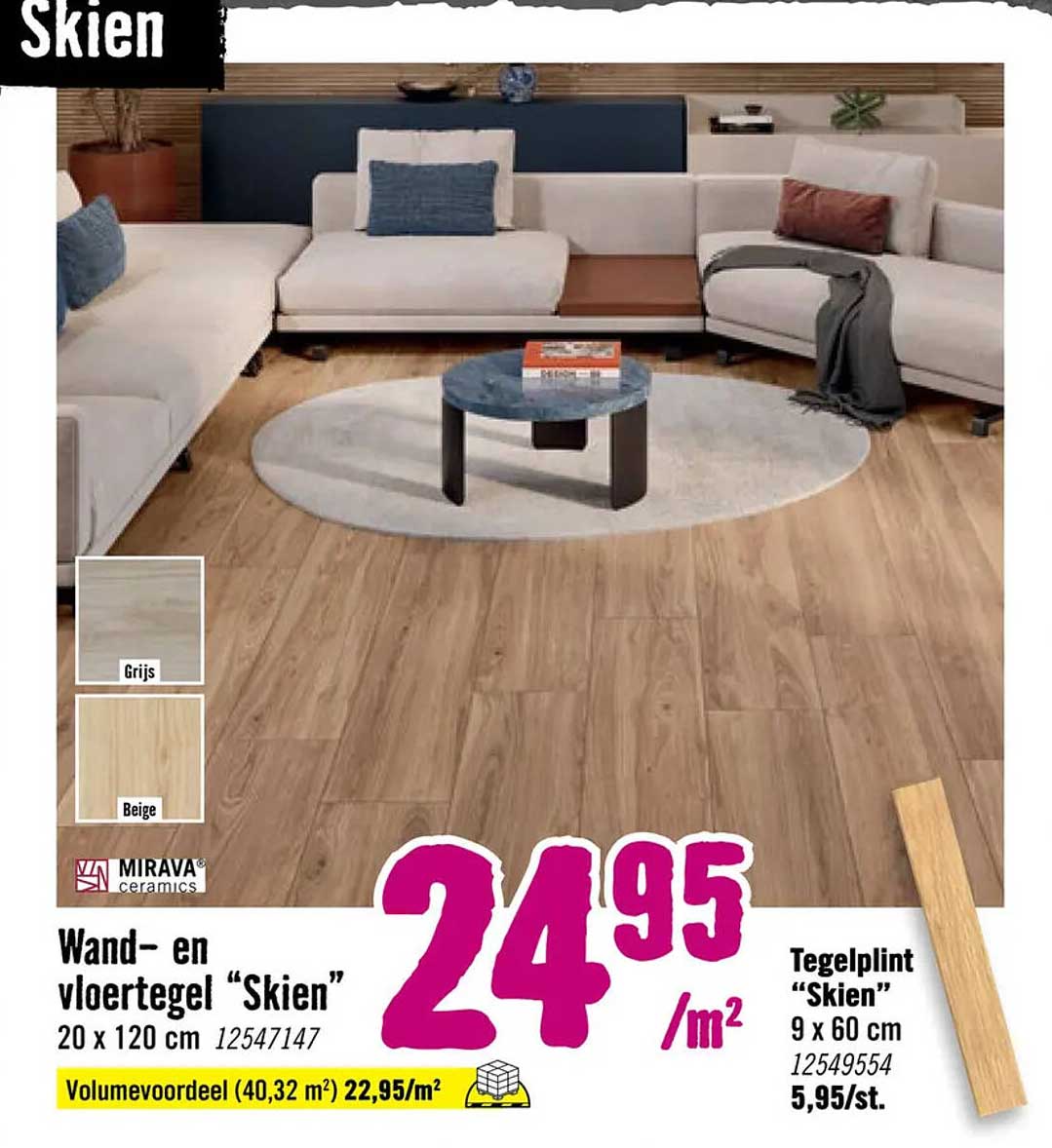 Wand- en vloertegel “Skien”
