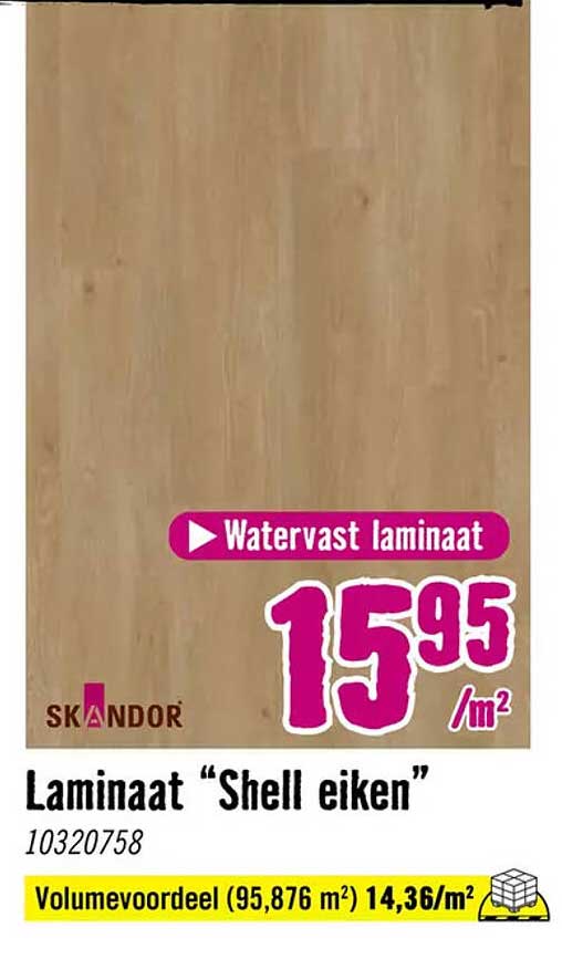 Watervast laminaat Laminaat “Shell eiken”