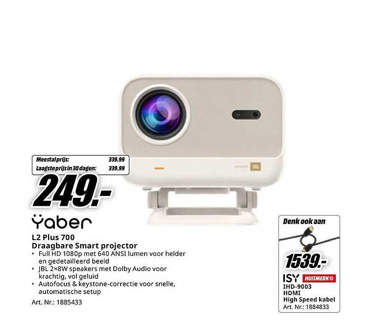 Yaber L2 Plus 700 Draagbare Smart projector