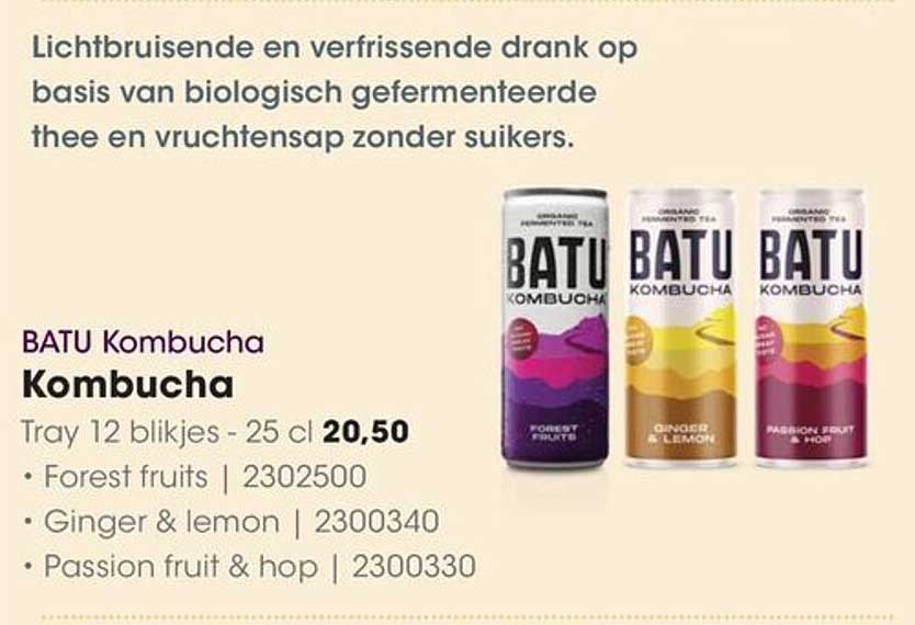 BATU Kombucha Tray 12 blikjes - 25 cl 20,50