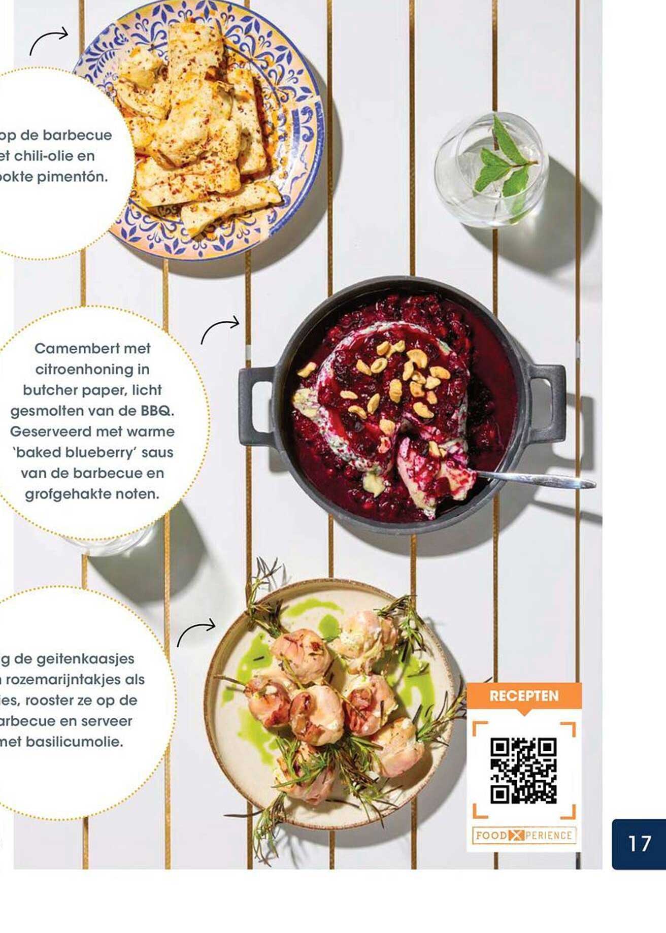Camembert met citroen honing in butcher paper