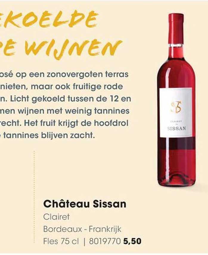 Château Sissan Clairét Bordeaux - Frankrijk