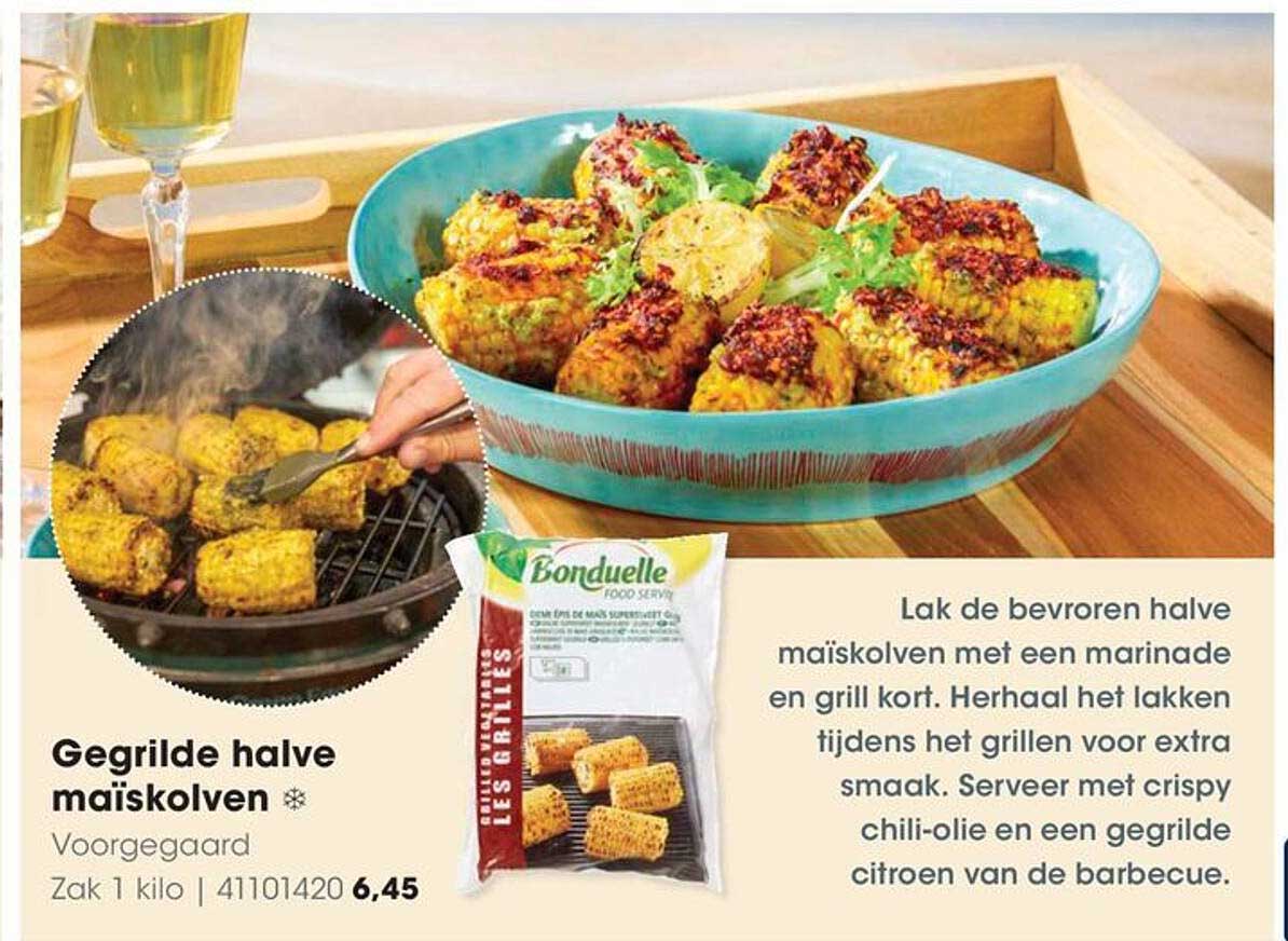 Gegrilde halve maïskolven