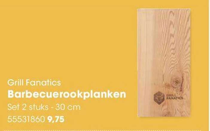 Grill Fanatics Barbecuerookplanken Set 2 stuks - 30 cm