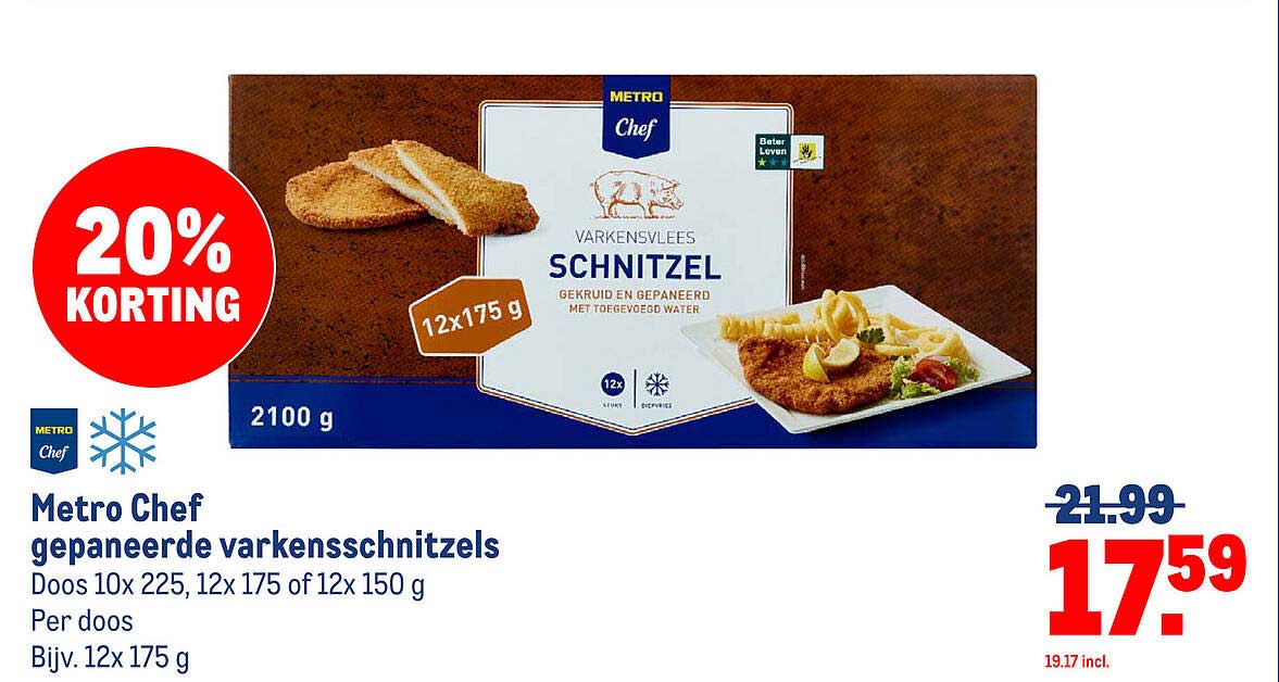 Metro Chef gepaneerde varkensschnitzels