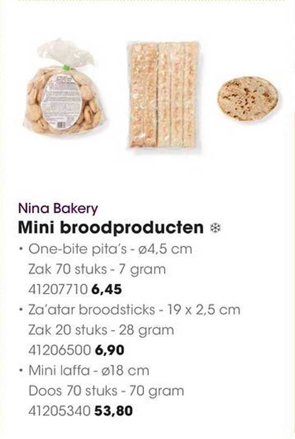 Mini broodproducten