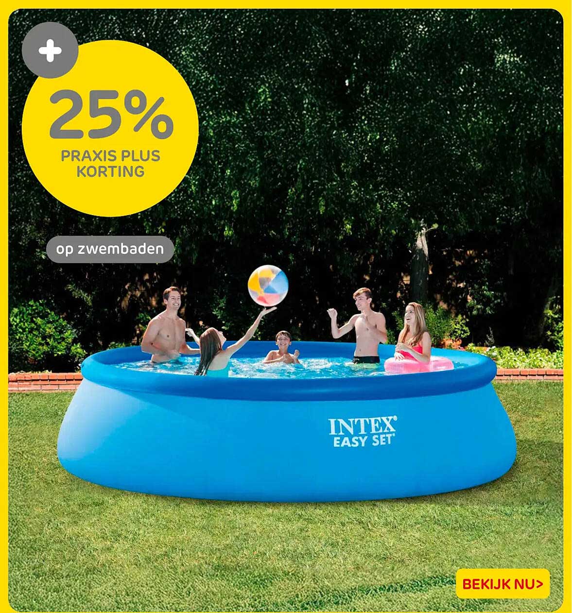 25% PRAXIS PLUS KORTING op zwembaden