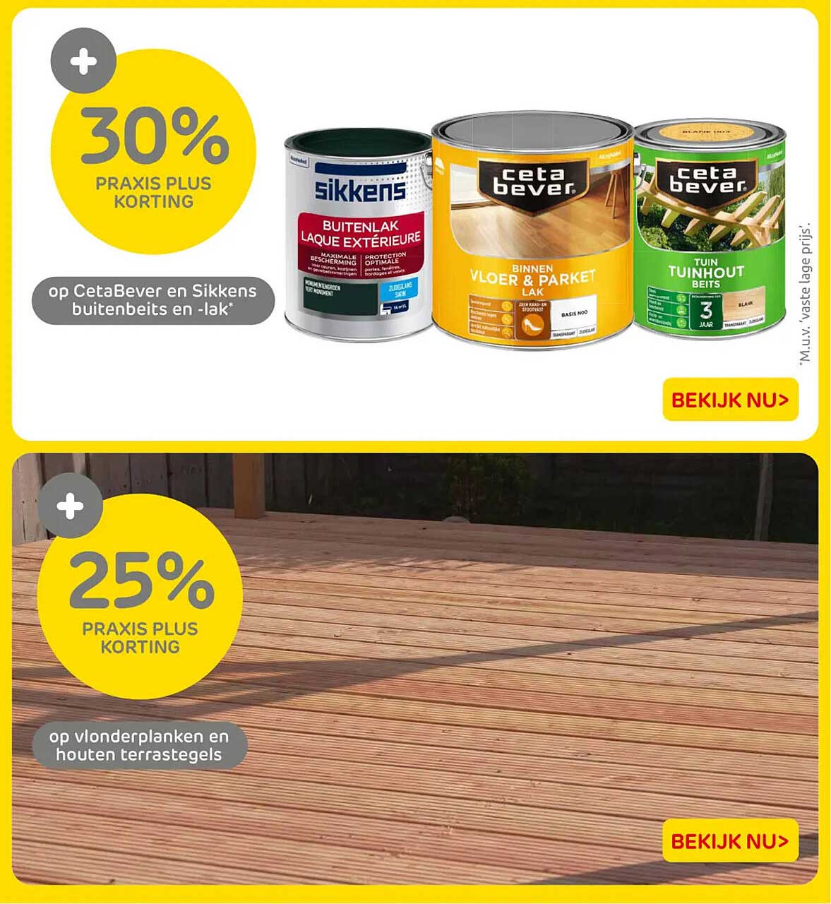 30% Praxis Plus korting op CetaBever en Sikkens buitenbeits en -lak