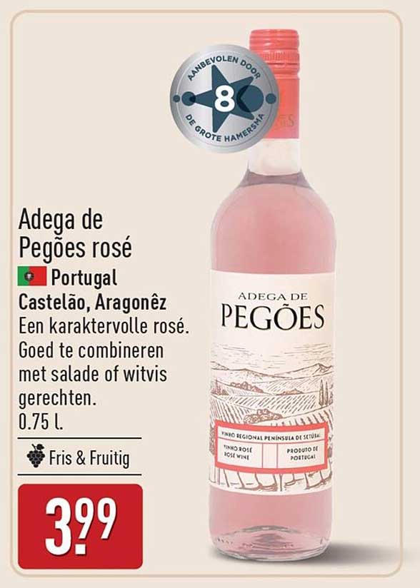 Adega de Pegões rosé Portugal Casteloão, Aragonez Fris & Fruitig