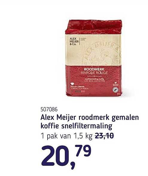 Alex Meijer roodmerk gemalen koffie snelfiltermaling