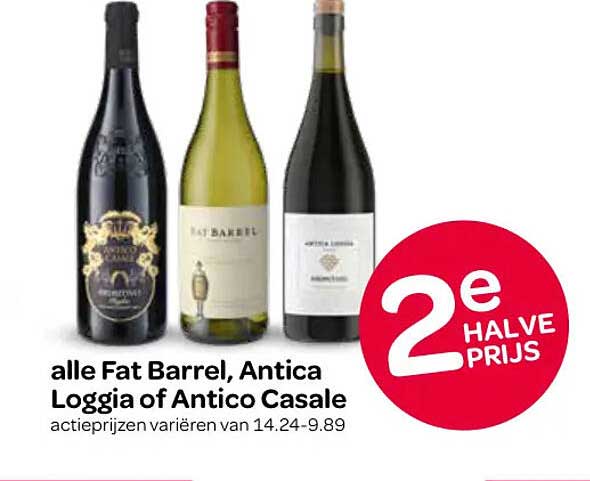 alle Fat Barrel, Antica Loggia of Antico Casale 2e halve prijs