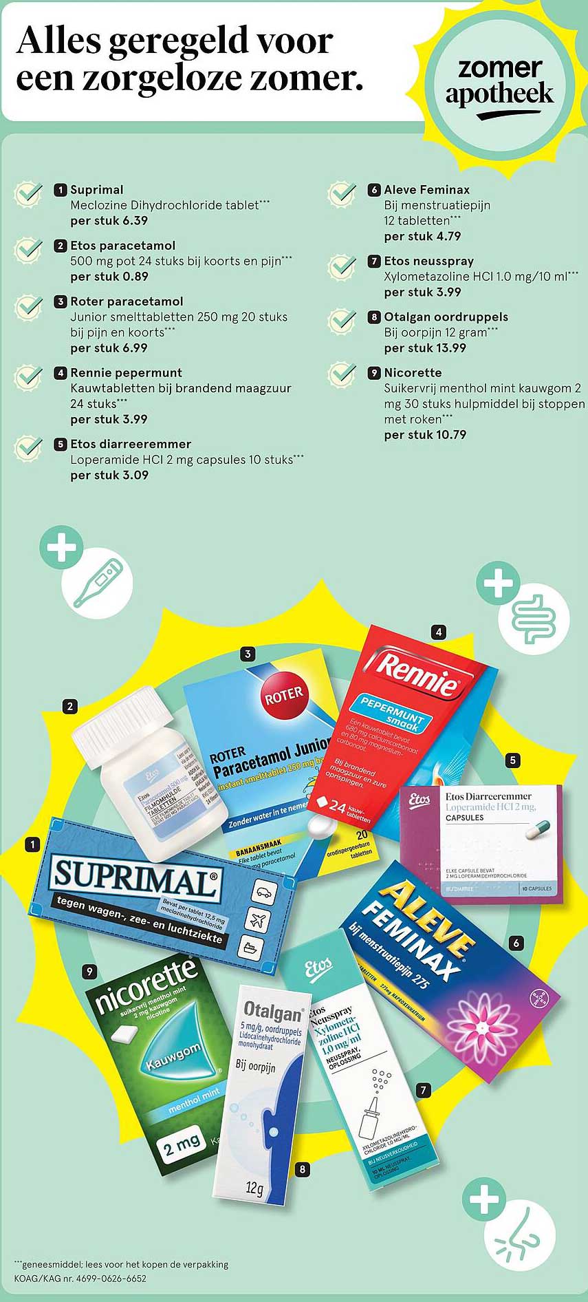 Alles geregeld voor een zorgeloze zomer. zomer apotheek