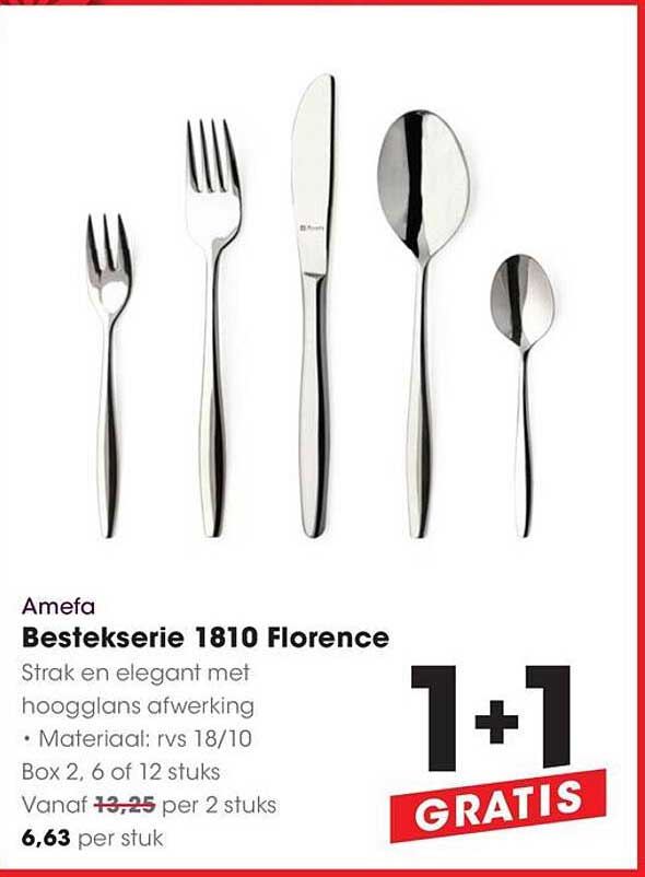 Amefa Bestekserie 1810 Florence 1+1 GRATIS