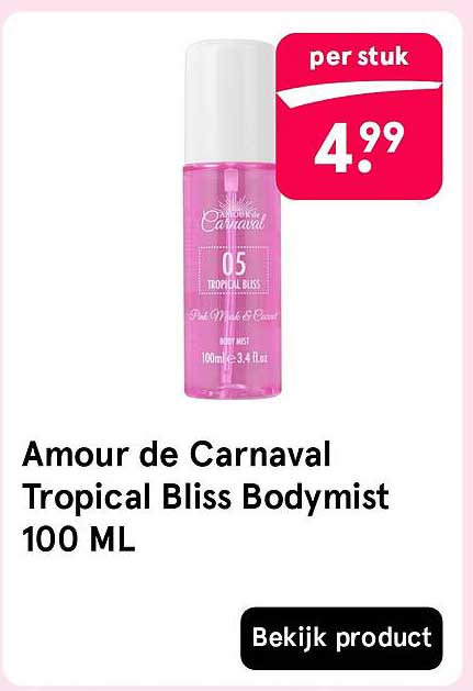 Amour de Carnaval Tropical Bliss Bodymist 100 ML