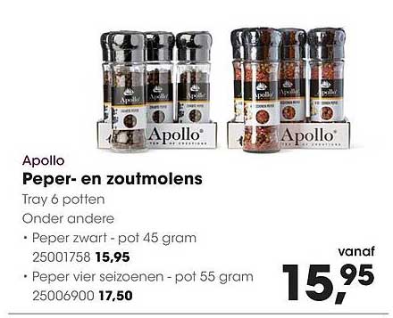 Apollo Peper- en zoutmolens