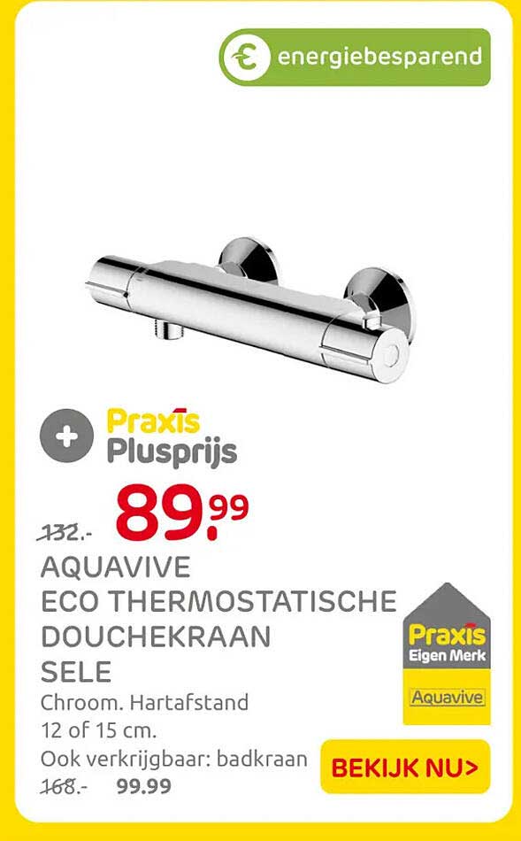 Aquavive Eco thermostatische douchekraan Sele