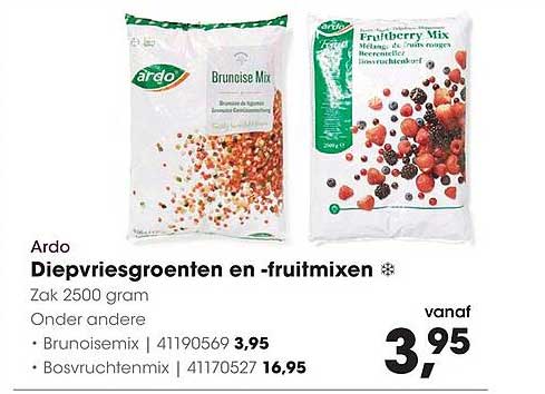 Ardo Diepvriesgroenten en -fruitmixen