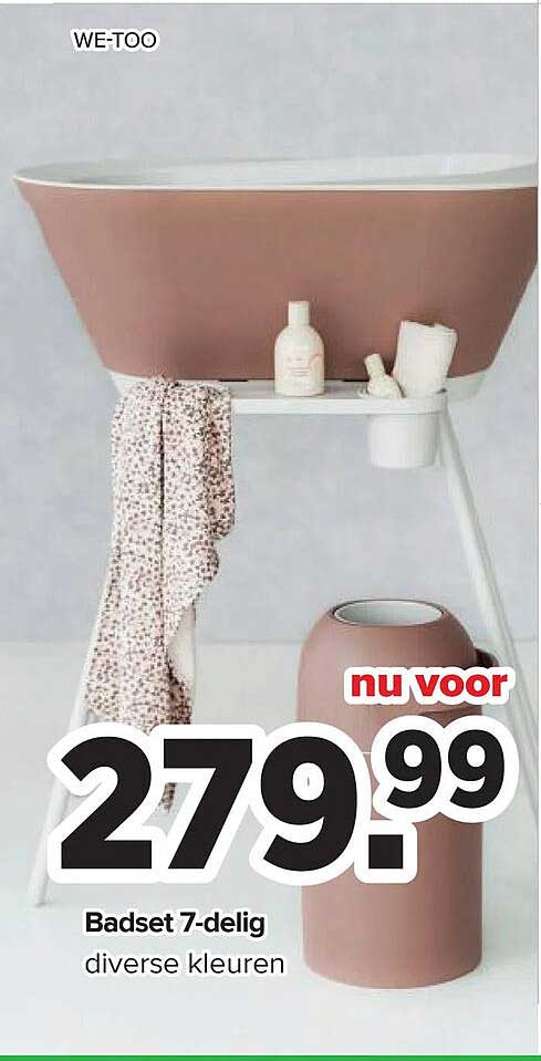 Badset 7-delig diverse kleuren nu voor