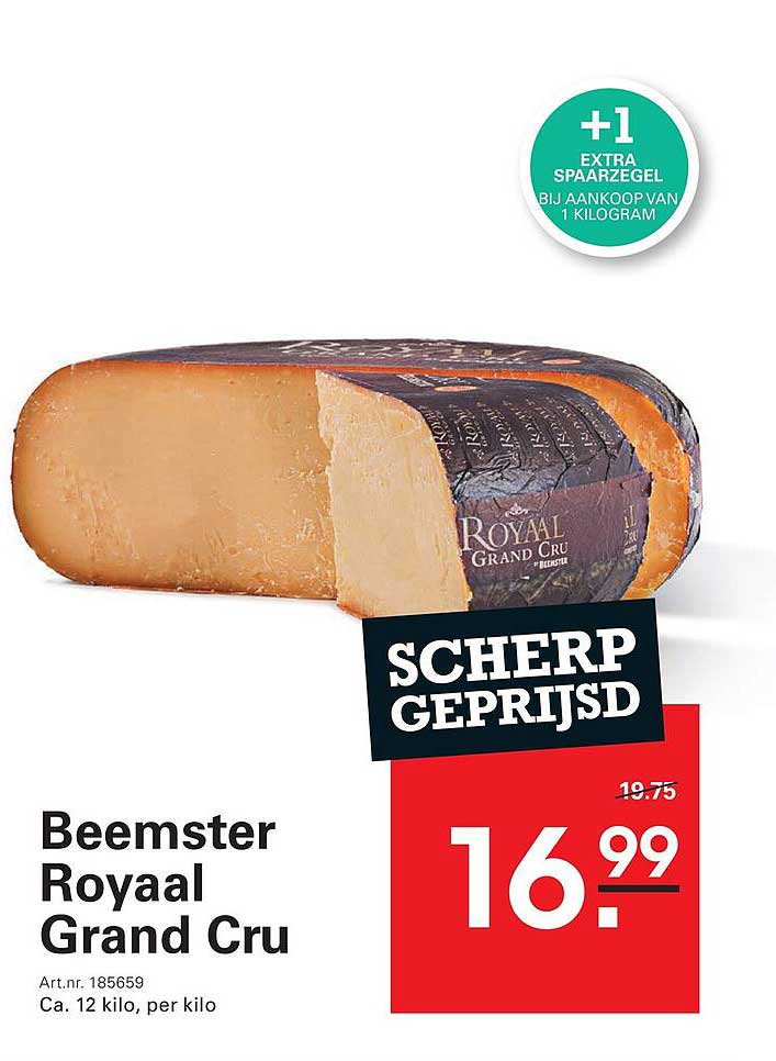 Beemster Royaal Grand Cru +1 extra spaarzegel bij aankoop van 1 kilogram
