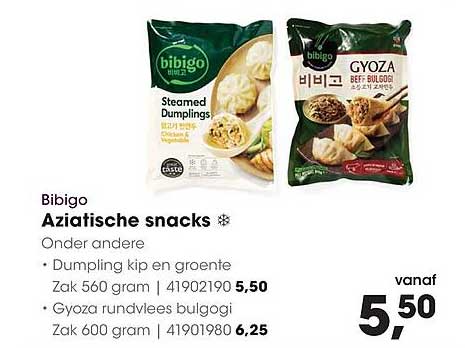 Bibigo Aziatische snacks
