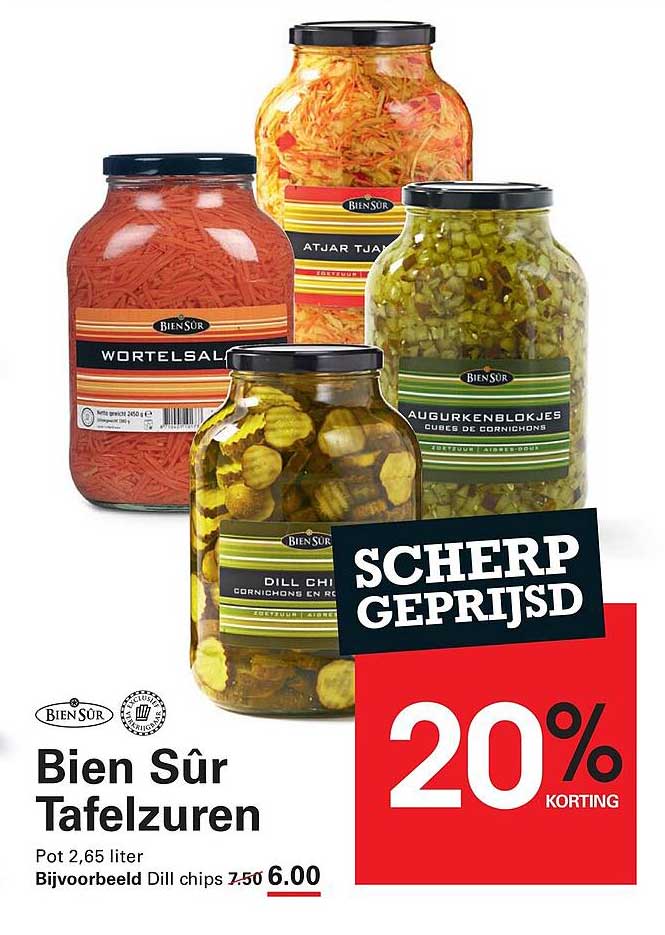 Bien Sûr Tafelzuren 20% KORTING