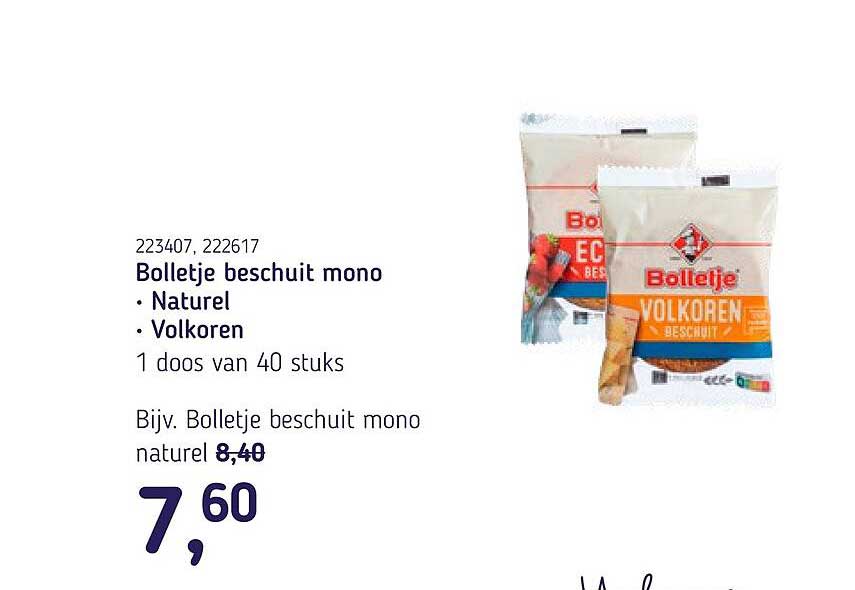 Bolletje beschuit mono • Naturel • Volkoren