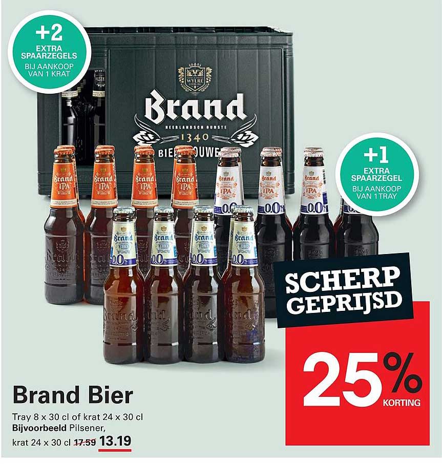 Brand Bier 25% korting