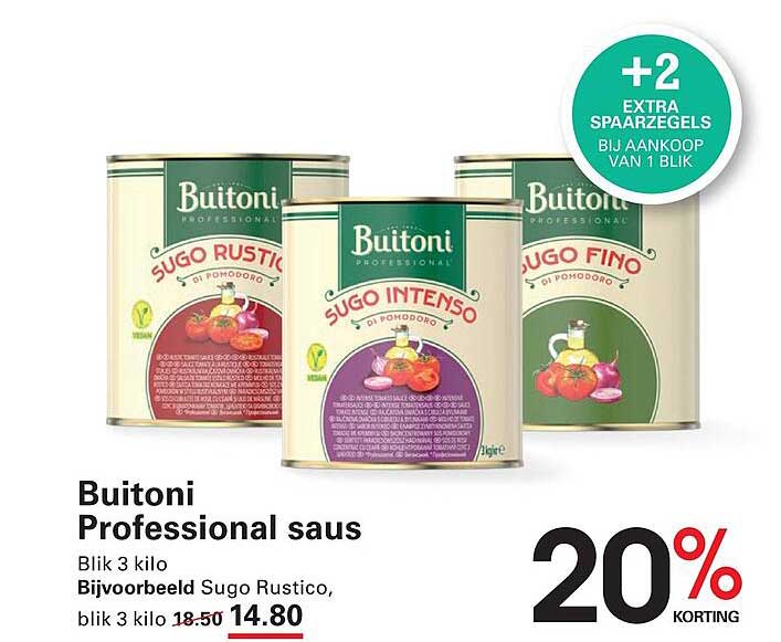 Buitoni Professional saus Blik 3 kilo 20% korting