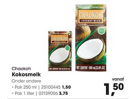 Chaokoh Kokosmelk Onder andere
