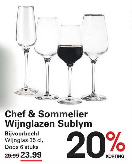 Chef & Sommelier Wijnglazen Sublym 20% korting