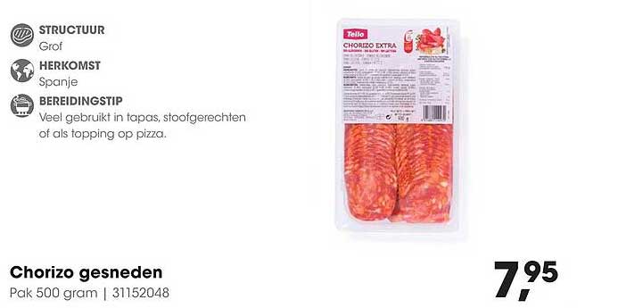 Chorizo gesneden
