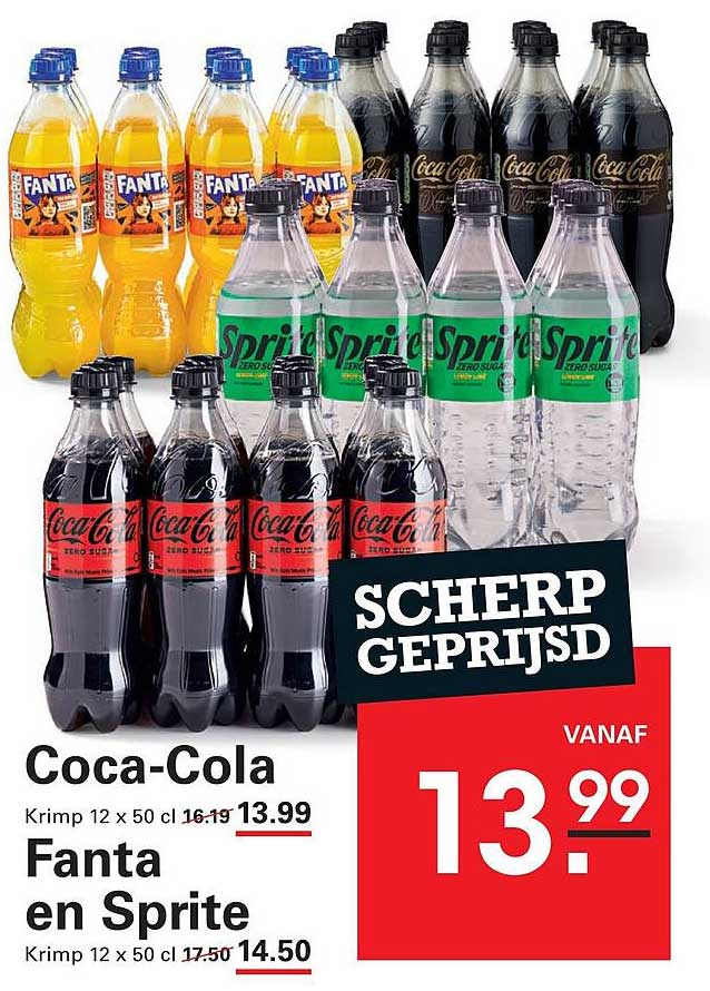 Coca-Cola Fanta en Sprite - SCHERP GEPRIJSD