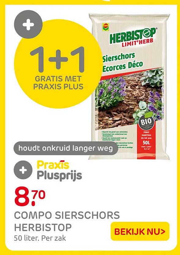 COMPO SIERSCHORS HERBISTOP 1+1 gratis met Praxis Plus