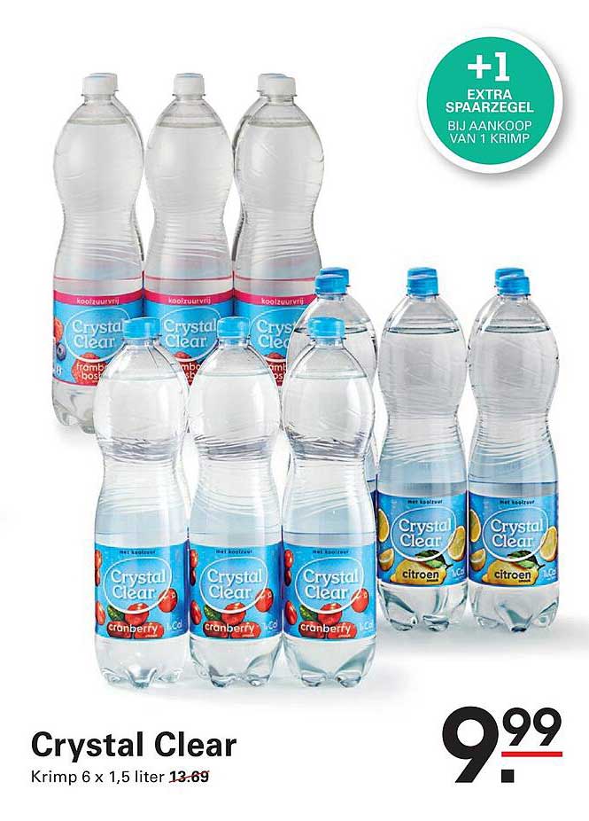 Crystal Clear Krimp 6 x 1,5 liter +1 extra spaarzegel bij aankoop van 1 krimp