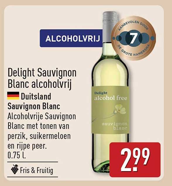 Delight Sauvignon Blanc alcoholvrij