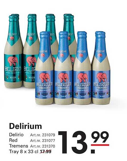 Delirium Delirio Red Tremens Tray 8 x 33 cl