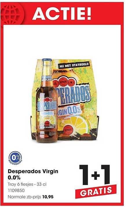 Desperados Virgin 0.0% 1+1 GRATIS