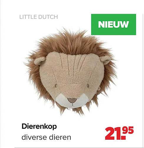 Dierenkop diverse dieren NIEW