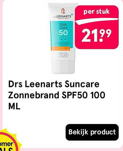 Drs Leenarts Suncare Zonnebrand SPF50 100 ML